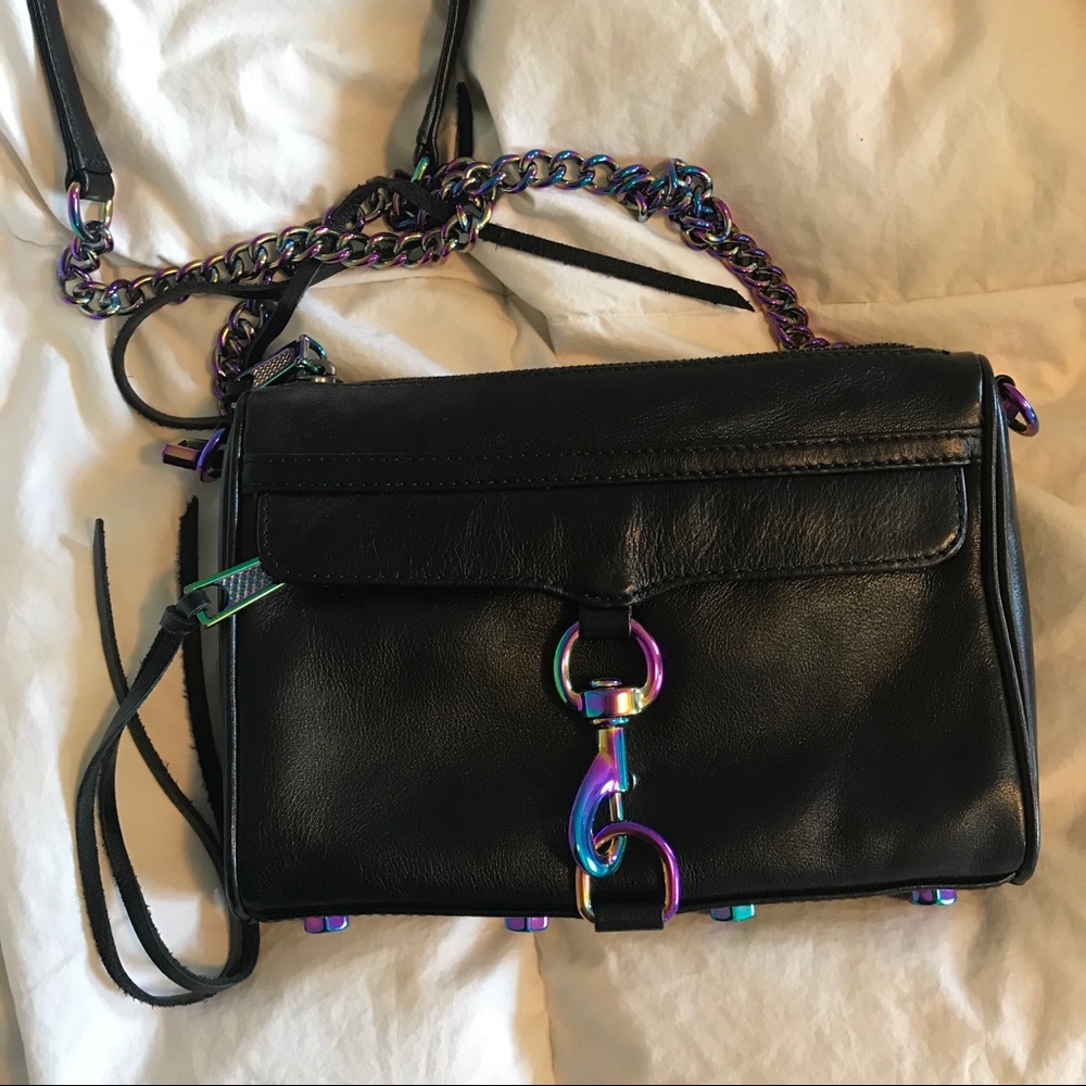 authentic nwot rebecca minkoff oil slick mini mac